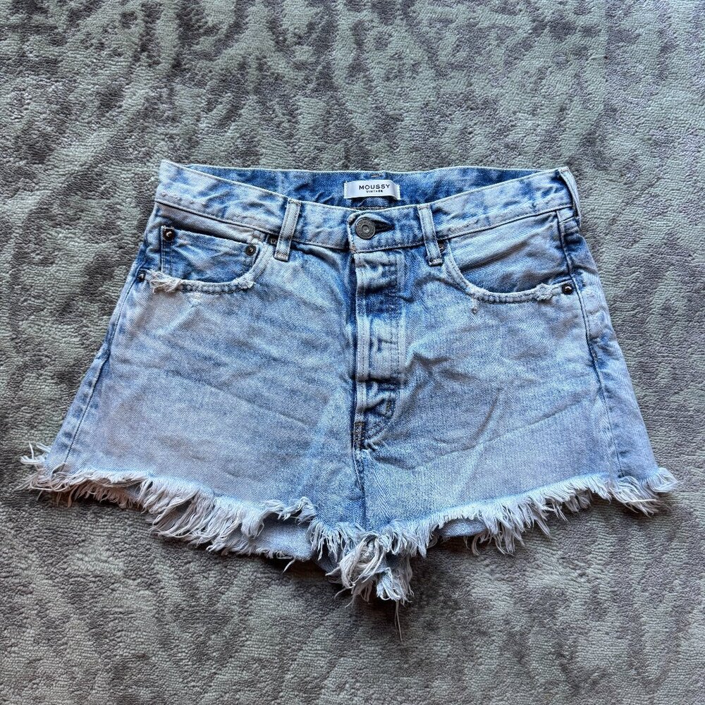 Moussy Vintage Light Blue Denim Shorts